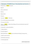 Rasmussen&comma; NUR2092 Exam 1 Prep Questions and Answers