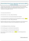 Rockwell Real Estate Exam 1 Questions with Answers &lpar;100&percnt;  Correct Answers&rpar;
