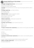 Strategic MGMT Exam A&plus; Pass Verified