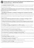 Strategic Mgmt Exam Questions With Revised Correct Detailed Answers &vert;Guaranteed Pass> > BRAND NEW VERSION&excl;