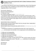 Strategic Mgmt EXAM QUESTIONS WITH CORRECT MARKING SCHEME &vert; VERIFIED A&plus; PASS