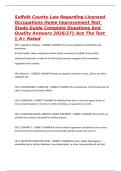 Suffolk County Law Regarding Licensed Occupations Home Improvement Test Study Guide Complete Questions And Quality Answers 2026&sol;27&vert;&vert; Ace The Test &vert;&vert; A&plus; Rated