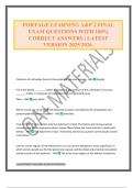 PORTAGE LEARNING A&P 2 FINAL EXAM QUESTIONS WITH 100&percnt; CORRECT ANSWERS &vert; LATEST VERSION 2025&sol;2026&period;