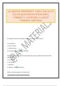 ALABAMA PROPERTY AND CASUALTY EXAM QUESTIONS WITH 100&percnt; CORRECT ANSWERS &vert; LATEST VERSION 2025&sol;2026&period;