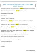 WGU Pathophysiology Questions with Answers (100%  Correct Answers)