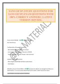 SANS GICSP &lpar;STUDY QUESTIONS FOR SANS GICSP&rpar; EXAM QUESTIONS WITH 100&percnt; CORRECT ANSWERS &vert; LATEST VERSION 2025&sol;2026&period;