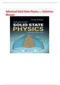 Advanced Solid State Physics &mdash; Solutions Manual &lpar;All 16 Chapters & Figures