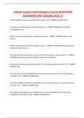 Suffolk County Food Managers Course QUESTIONS ANSWERED AND GRADED 2026&sol;27