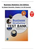 Business Statistics &lpar;3rd Edition&rpar; &ndash; Robert Donnelly &vert; Complete Summary of Chapters 1&ndash;18