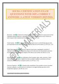 SOCRA CERTIFICATION EXAM QUESTIONS WITH 100&percnt; CORRECT ANSWERS &vert; LATEST VERSION 2025&sol;2026&period;
