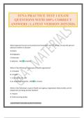STNA PRACTICE TEST 1 EXAM QUESTIONS WITH 100&percnt; CORRECT ANSWERS &vert; LATEST VERSION 2025&sol;2026&period;
