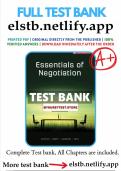 Essentials of Negotiation &lpar;4th Edition&rpar; &ndash; Lewicki&comma; Saunders & Barry &ndash; Complete Summary and Study Notes