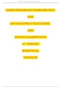 Test Bank for Lehne&rsquo;s Pharmacotherapeutics for Advanced Practice Nurses and Physician Assistants 3rd Edition by Laura Rosenthal and Jacqueline Burchum Updated 2025 Complete Questions with Verified Answer Key