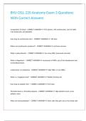 BYU CELL 220 Anatomy Exam 3 Questions With Correct Answers&period;