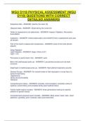 WGU D118 Physical Assessment &ndash; Complete Questions and Correct Detailed Answers
