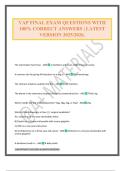 VAP FINAL EXAM QUESTIONS WITH 100&percnt; CORRECT ANSWERS &vert; LATEST VERSION 2025&sol;2026&period;