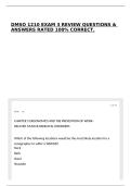 DMSO 1210 EXAM 3 REVIEW QUESTIONS & ANSWERS RATED 100&percnt; CORRECT&period;