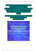 Information Technology for Management &ndash; Driving Digital Transformation to Increase Local and Global Performance&comma; Growth and Sustainability &lpar;12th Edition&rpar; by Efraim Turban & Carol Pollard &vert; Complete Test Bank with Verified Exam Solutions