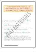 WOUND CERTIFICATION EXAM QUESTIONS WITH 100&percnt; CORRECT ANSWERS &vert; LATEST VERSION 2025&sol;2026&period;