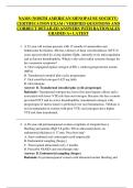 NAMS &lpar;NORTH AMERICAN MENOPAUSE SOCIETY&rpar;  CERTIFICATION EXAM &sol; VERIFIED QUESTIONS AND  CORRECT DETAILED ANSWERS WITH RATIONALES  GRADED A&plus; LATEST