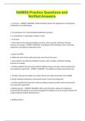 NAMSS Practice Questions and Verified Answers