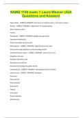 NAMS 1100 exam 1 Laura Weaver UGA Questions and Answers