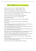 2026 NAMS Exam and Answers