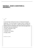 NUR3825 - EXAM 4 QUESTIONS & ANSWERS&excl;&excl;