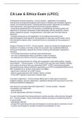 CA Law & Ethics Exam &lpar;LPCC&rpar;