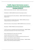 Traffic Signal Technician Level 1 Complete Questions Answered And Graded 2026&sol;27