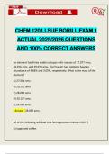 CHEM 1201 LSUE BORILL EXAM 1 ACTUAL 2025&sol;2026 QUESTIONS AND 100&percnt; CORRECT ANSWERS