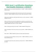 IMSA level 1 certification Questions And Quality Solutions &vert;&vert; 2026&sol;27