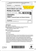 June 2025 Edexcel&colon; A Level Chemistry 9CH0&sol;02 Paper 2 &ndash; Advanced Organic and Physical Chemistry &ndash; Merged Question Paper & Mark Scheme