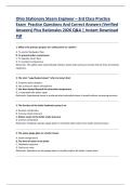 Ohio Stationary Steam Engineer &ndash; 3rd Class Practice  Exam  Practice Questions And Correct Answers &lpar;Verified  Answers&rpar; Plus Rationales 2026 Q&A &vert; Instant Download  Pdf 