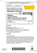 May 2025 Edexcel&colon; AS Level History 8HI0&sol;1H Paper 1 &ndash; Breadth Study with Interpretations&comma; Option 1H&colon; Britain Transformed&comma; 1918&ndash;1997 &ndash; Merged Question Paper & Mark Scheme