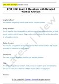 Epic AMB100 Questions with Detailed Verified  Answers 