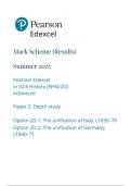 Pearson Edexcel a level History &vert;final mark scheme &vert;2025&vert;9HI0&sol;2d&vert;