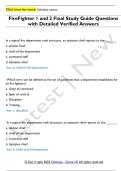 FireFighter 1 and 2 Final Study Guide Questions  with Detailed Verified Answers