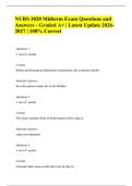 NURS 3020 Midterm Exam Questions and Answers - Graded A&plus; &vert; Latest Update 2026- 2027 &vert; 100&percnt; Correct