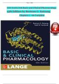 Test Bank for Basic and Clinical Pharmacology 15th Edition by Bertram G&period; Katzung & Anthony J&period; Trevor &vert; ISBN-13&colon; 978-1260452310 &vert; Verified Questions & Answers