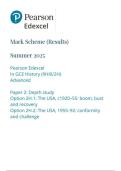 Pearson Edexcel a level History &vert;final mark scheme  &vert;2025&vert;9HI0&sol;2h&vert;