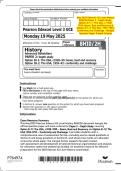 May 2025 Edexcel&colon; AS Level History 8HI0&sol;2H Paper 2 &ndash; Depth Study&comma; Option 2I-1&period;1&colon; The USA&comma; c&period;1920&ndash; 1955&colon; Boom&comma; Bust and Recovery & Option 2I-1&period;2&colon; The USA&comma; 1955&ndash;1992&colon; Conformity and Challenge &ndash; Merged Question Paper & Mark Scheme