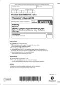 Pearson Edexcel a level History &vert;question paper  &vert;2025&vert;9HI0&sol;31&vert;