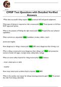 CMSP Test Questions with Detailed Verified  Answers