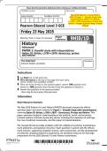 May 2025 Edexcel&colon; A Level History 9HI0&sol;1D Paper 1 &ndash; Breadth Study with Interpretations&comma; Option 1D&colon; Britain&comma; c&period;1785&ndash;c&period;1870&colon; Democracy&comma; Protest and Reform &ndash; Merged Question Paper & Mark Scheme