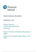 Pearson Edexcel a level History &vert;final mark scheme  &vert;2025&vert;9HI0&sol;32&vert;