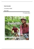 TEST BANK FOR An Invitation to Health 4th Canadian Edition by Dianne Hales &comma; ISBN&colon; 9780176531539 &vert;All Chapters Included&vert; Complete Guide A&plus;