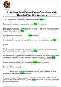 Louisiana Real Estate Questions with Detailed  Verified Answers 