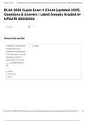 BUAL 2650 Gupta Exam 2 EXAM &lpar;updated 2025&rpar; Questions & Answers &vert; Latest Already Graded A&plus; UPDATE 2025&vert;2026
