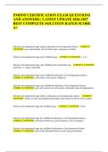 PMHNP CERTIFICATION EXAM QUESTIONS AND ANSWERS &vert; LATEST UPDATE 2026-2027 BEST COMPLETE SOLUTION RATED SCORE A&plus;
